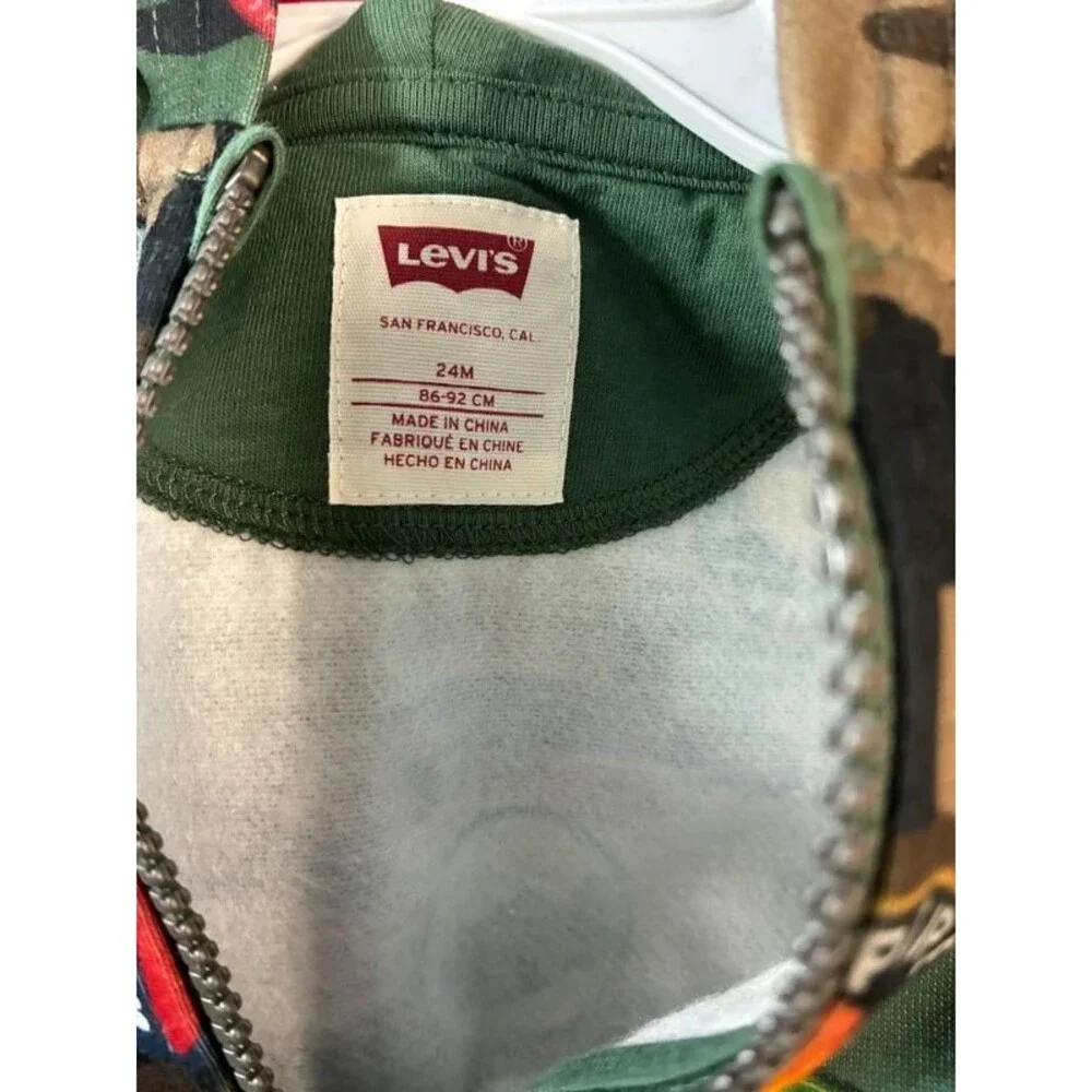 Levi’s Baby/Toddler Boys Camo Patch Zip Hoodie & Denim Jeans Set